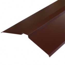 Планка конька плоского 150х150х2000 (ПЭ-01-8017-0,5) шоколад