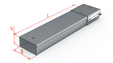 Короб кабельный СП 50х25 0,8 мм длина секции 3 м.
